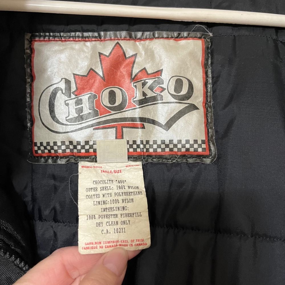 Vintage CHOKO Black Red Maple Leaf Jacket Size Large - Picture 6 of 8